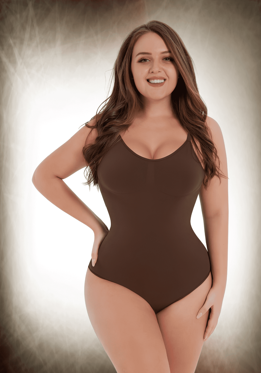 Cover-Breast Open-Back Bodysuit