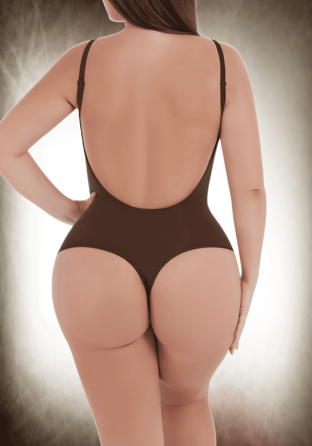 Cover-Breast Open-Back Bodysuit
