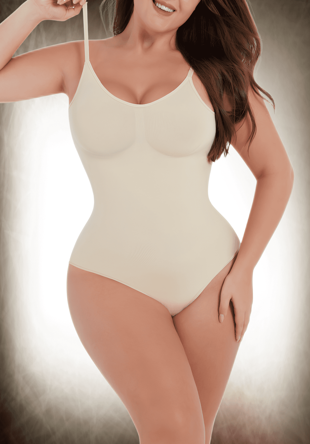 Cover-Breast Open-Back Bodysuit