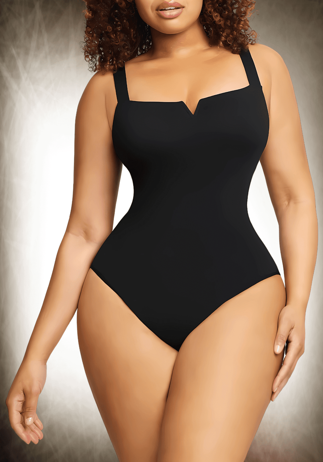 Square Collar Sculpt Bodysuit