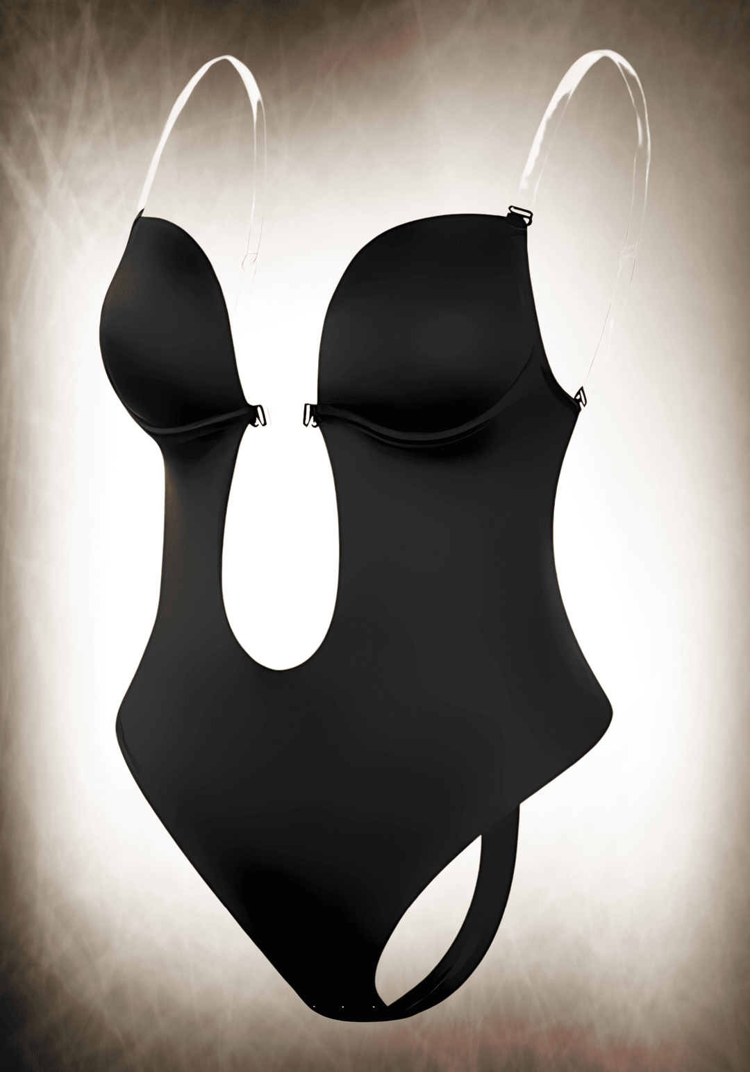 Deep V-Neck Backless U Plunge Bodysuit