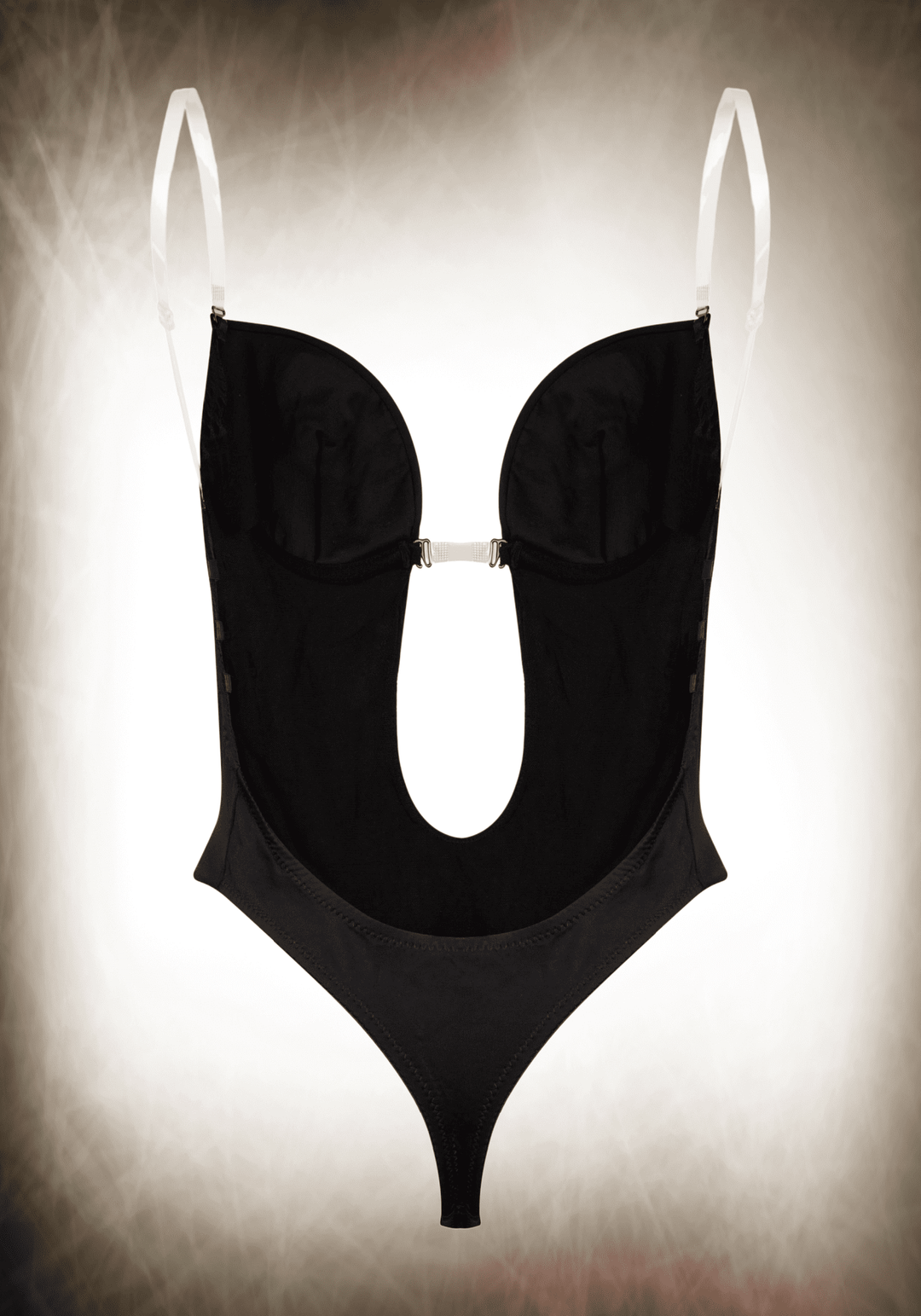 Deep V-Neck Backless U Plunge Bodysuit