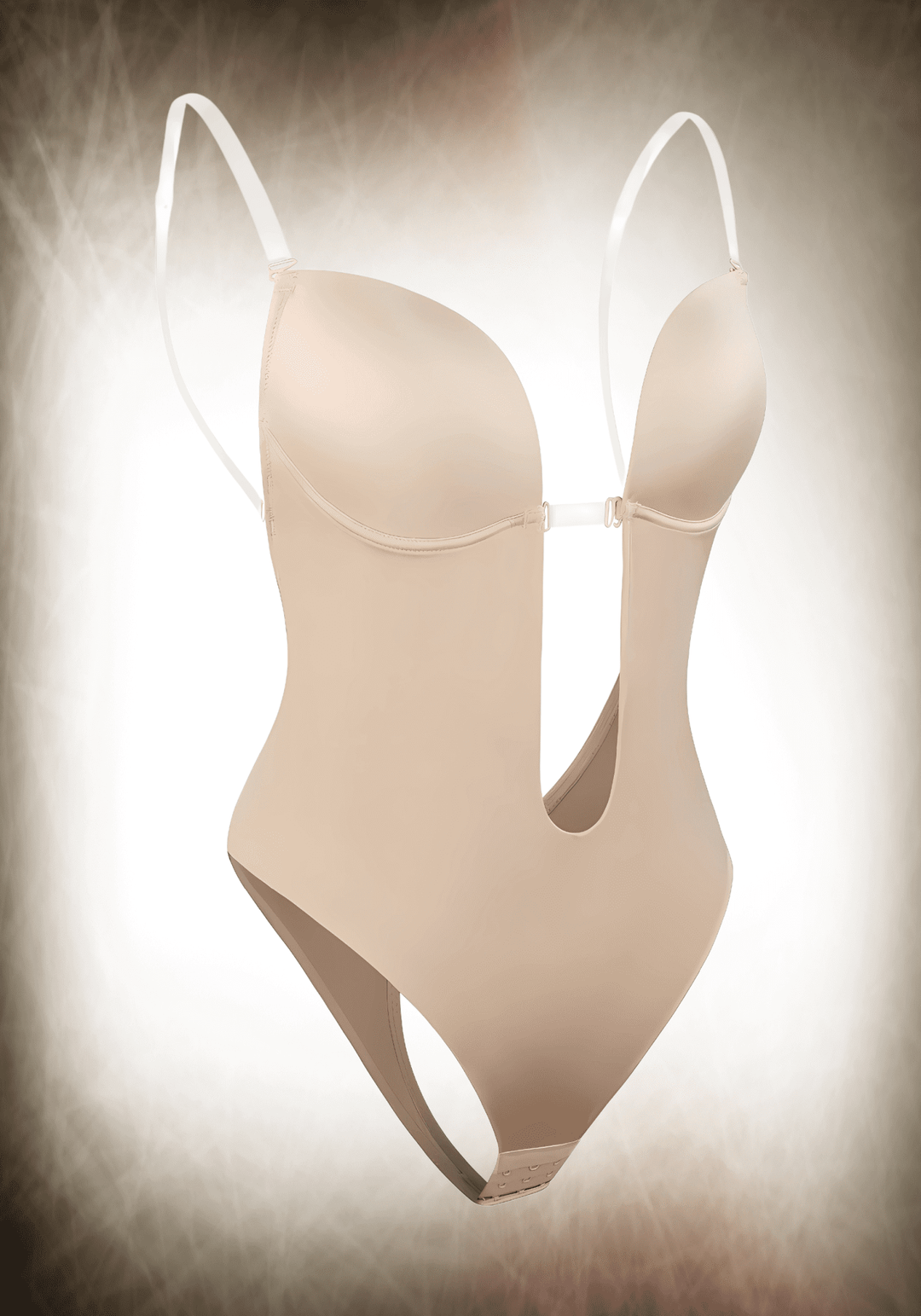 Deep V-Neck Backless U Plunge Bodysuit