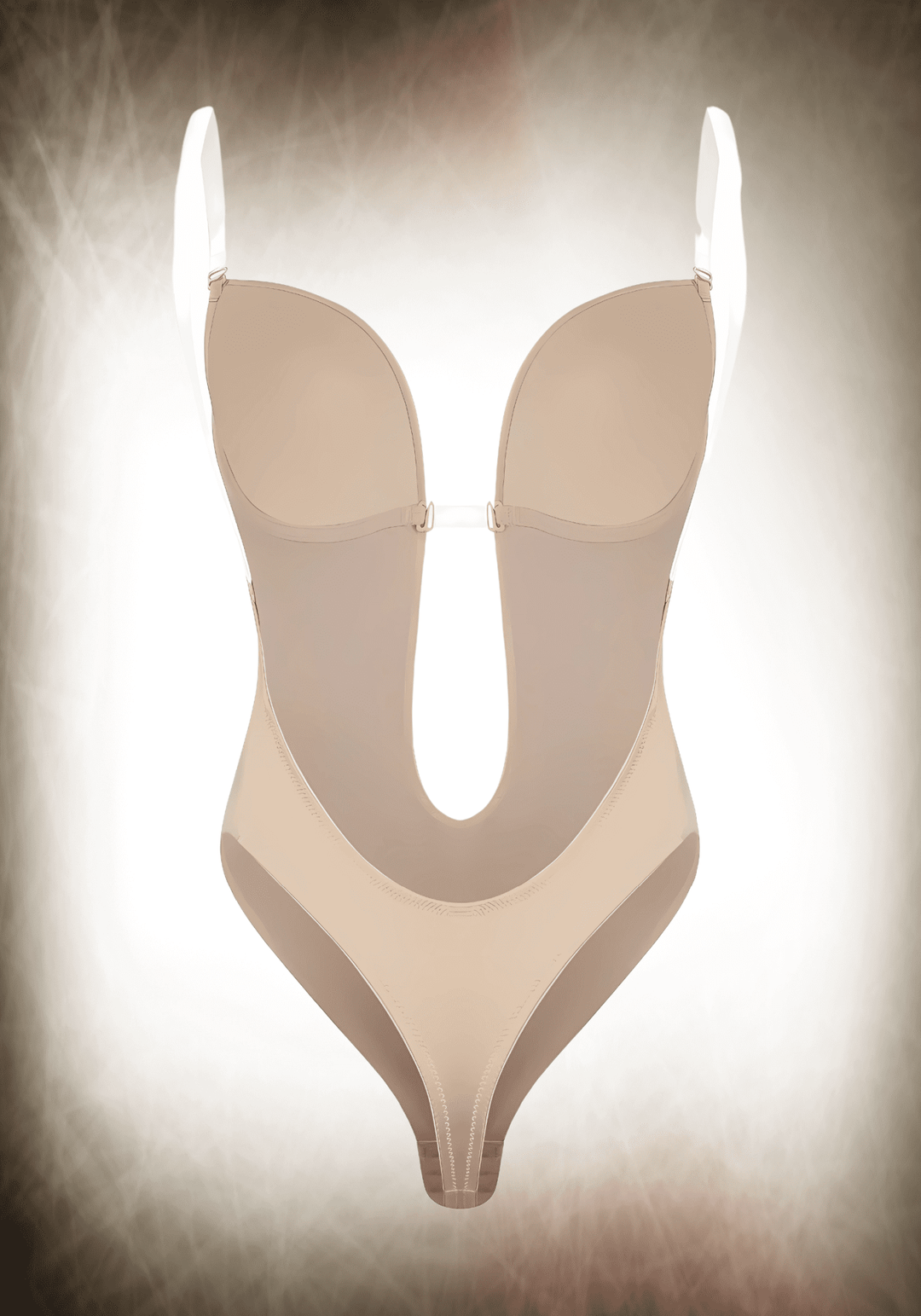 Deep V-Neck Backless U Plunge Bodysuit