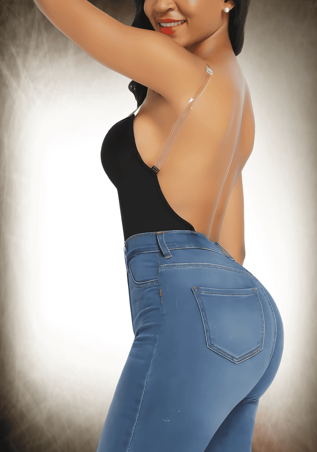 Deep V-Neck Backless U Plunge Bodysuit