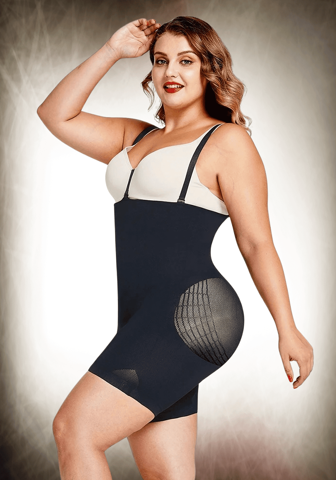 High-waisted Sculpt Bodysuit w/ Bra Clips Tight Fit