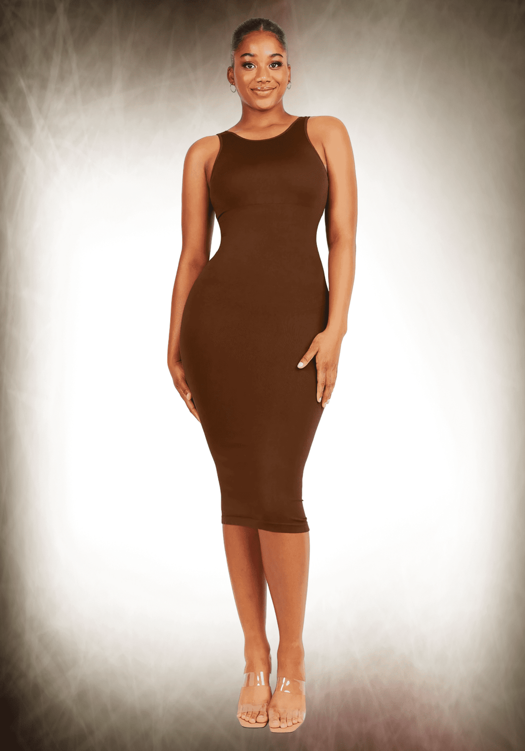 U-open-back Control Body Dress