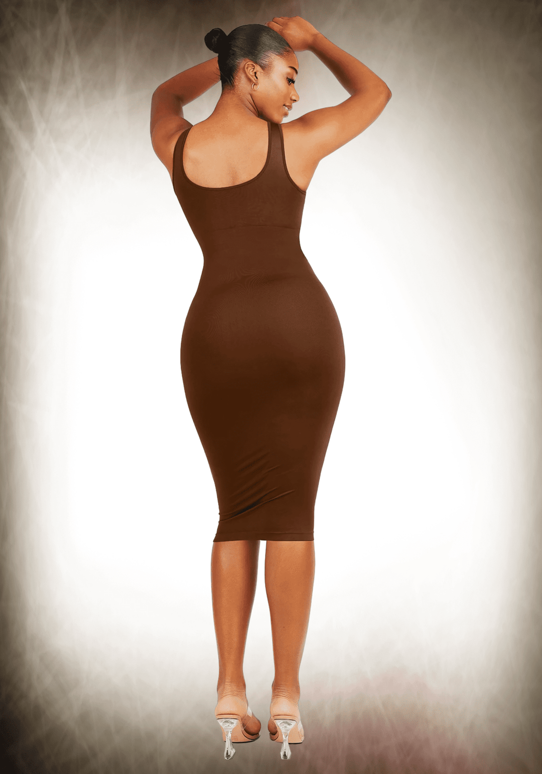U-open-back Control Body Dress