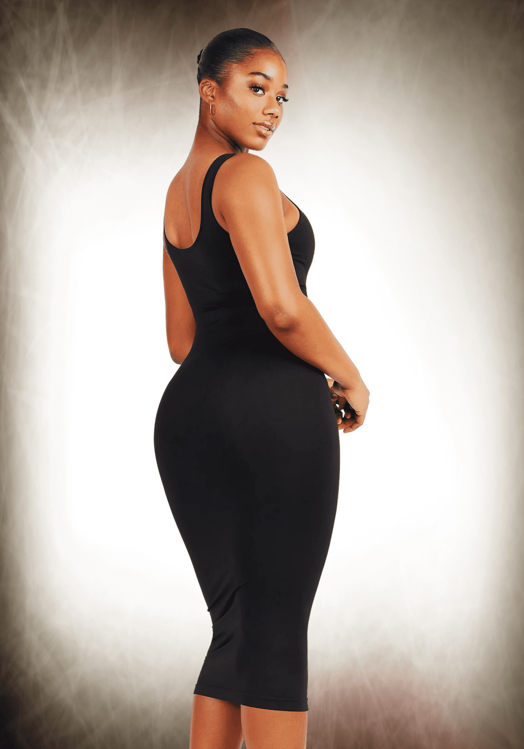 U-open-back Control Body Dress