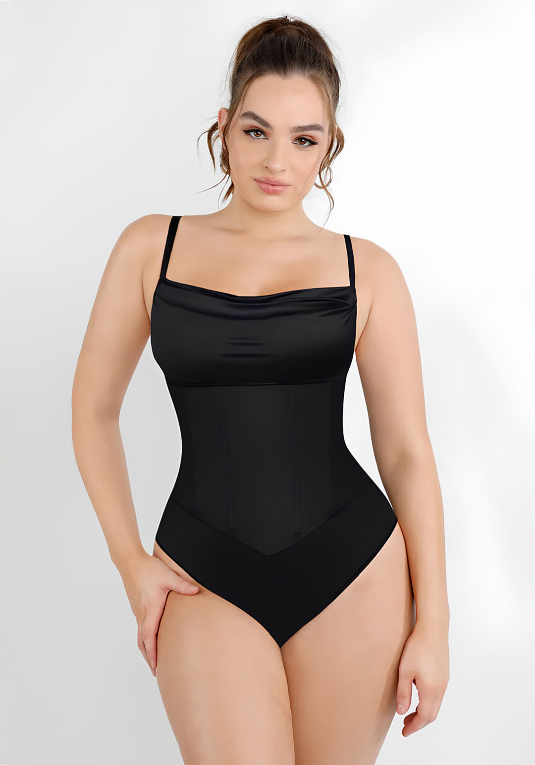 Corset Bodysuit Pleated Skirt Two-Piece Set