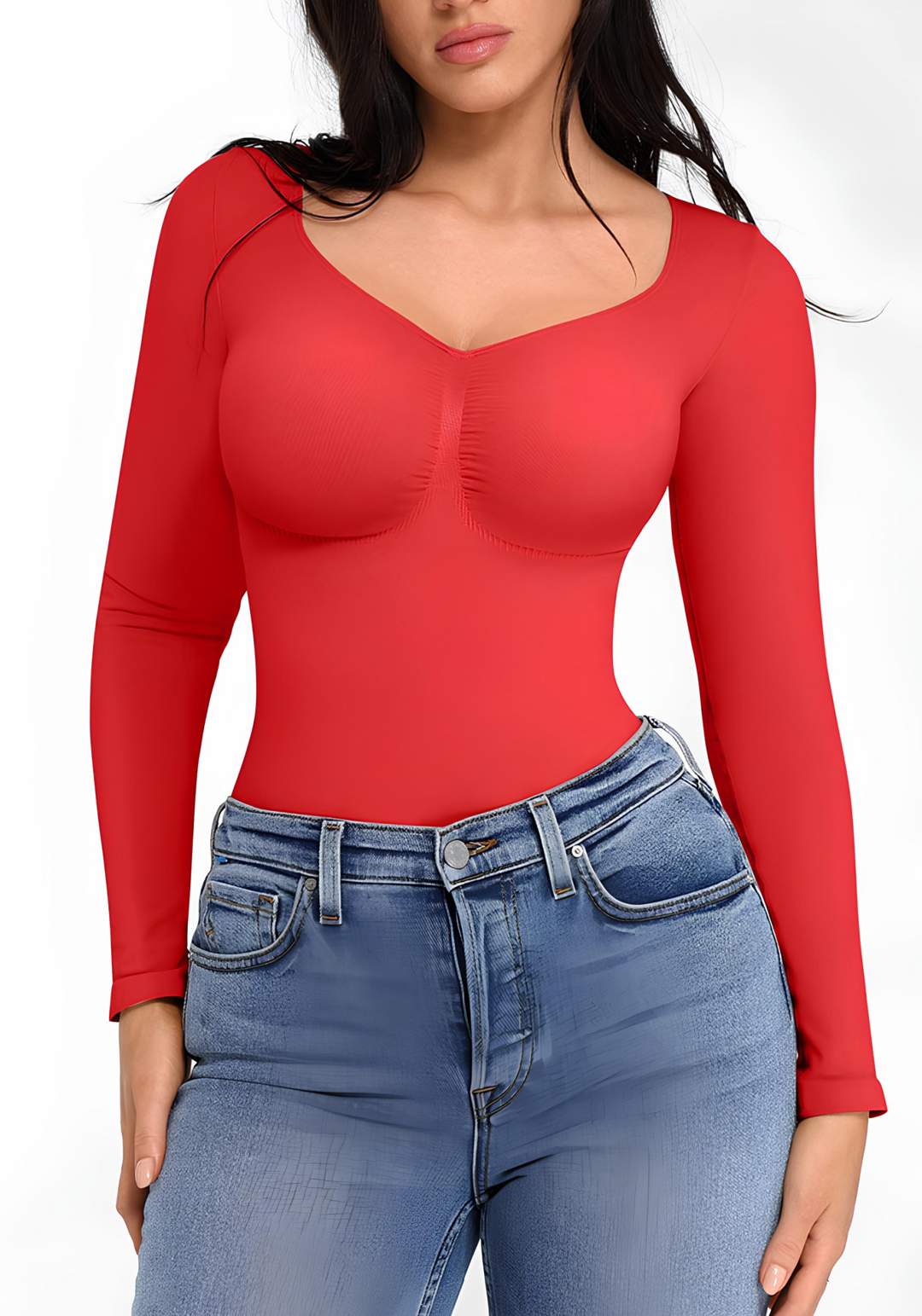 Long Sleeve Sculpting Silhouette Bodysuit