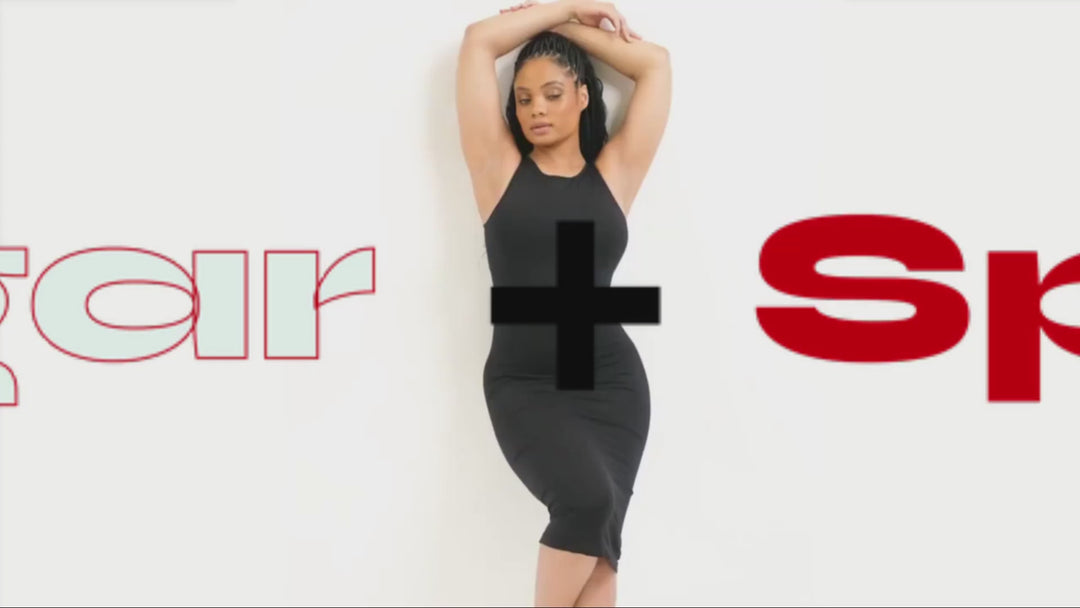 U-open-back Control Body Dress