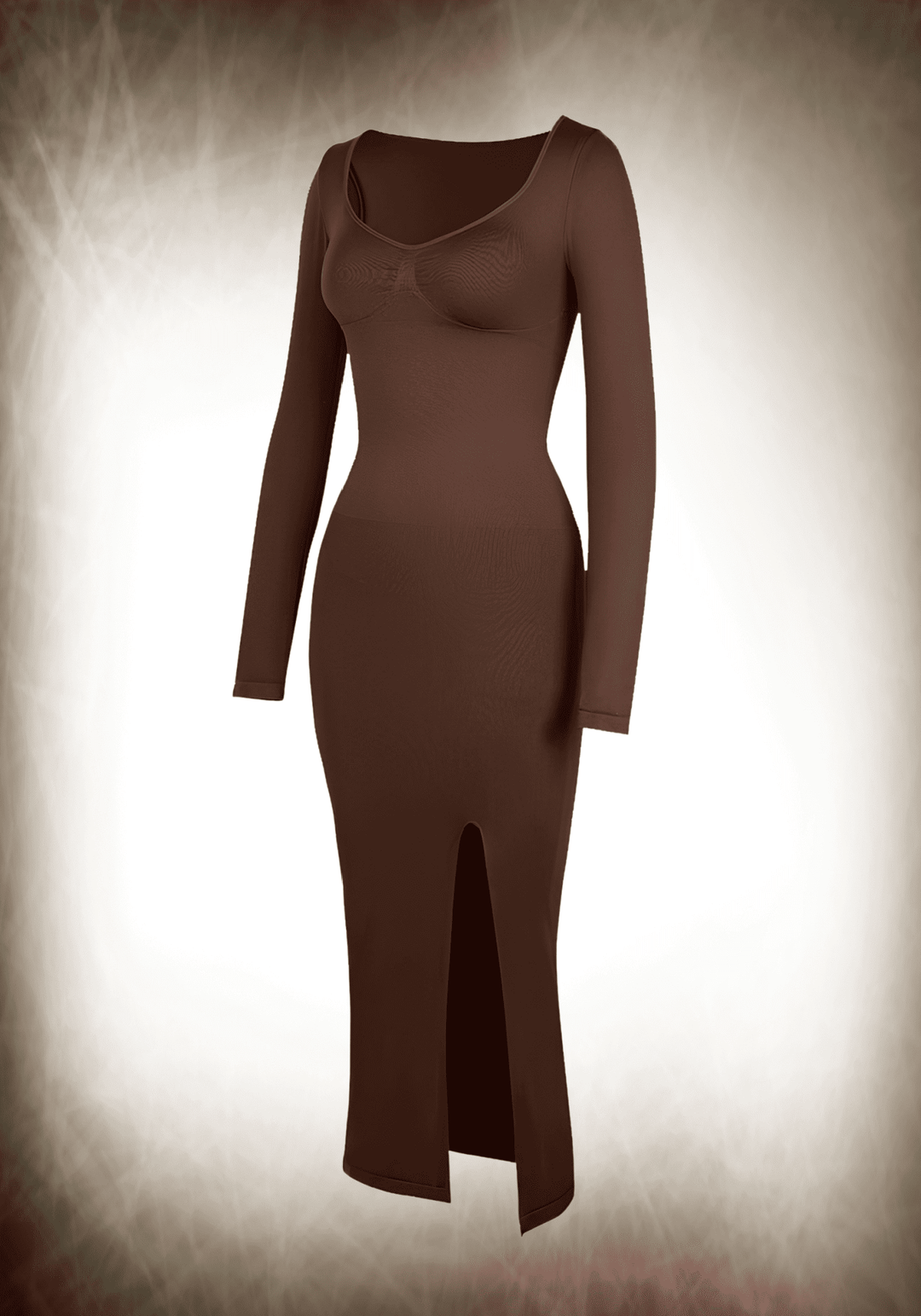 Bust Support High Side Slit Shaping Dress