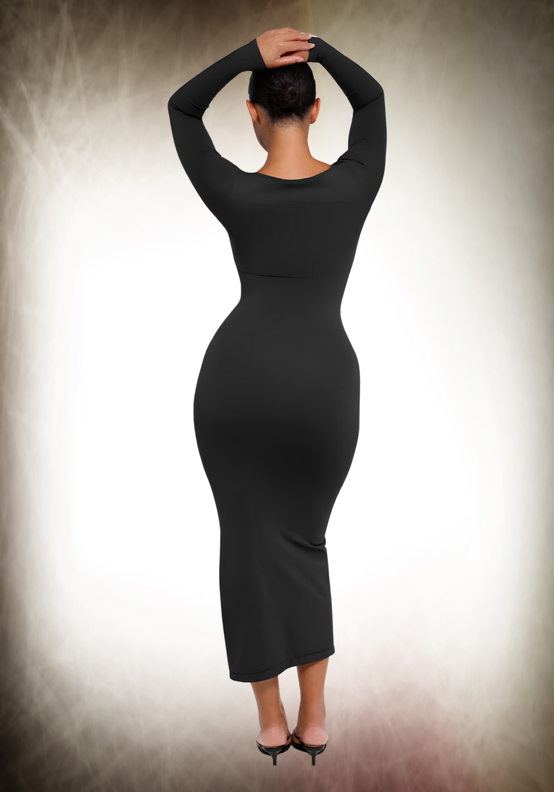 Bust Support High Side Slit Shaping Dress