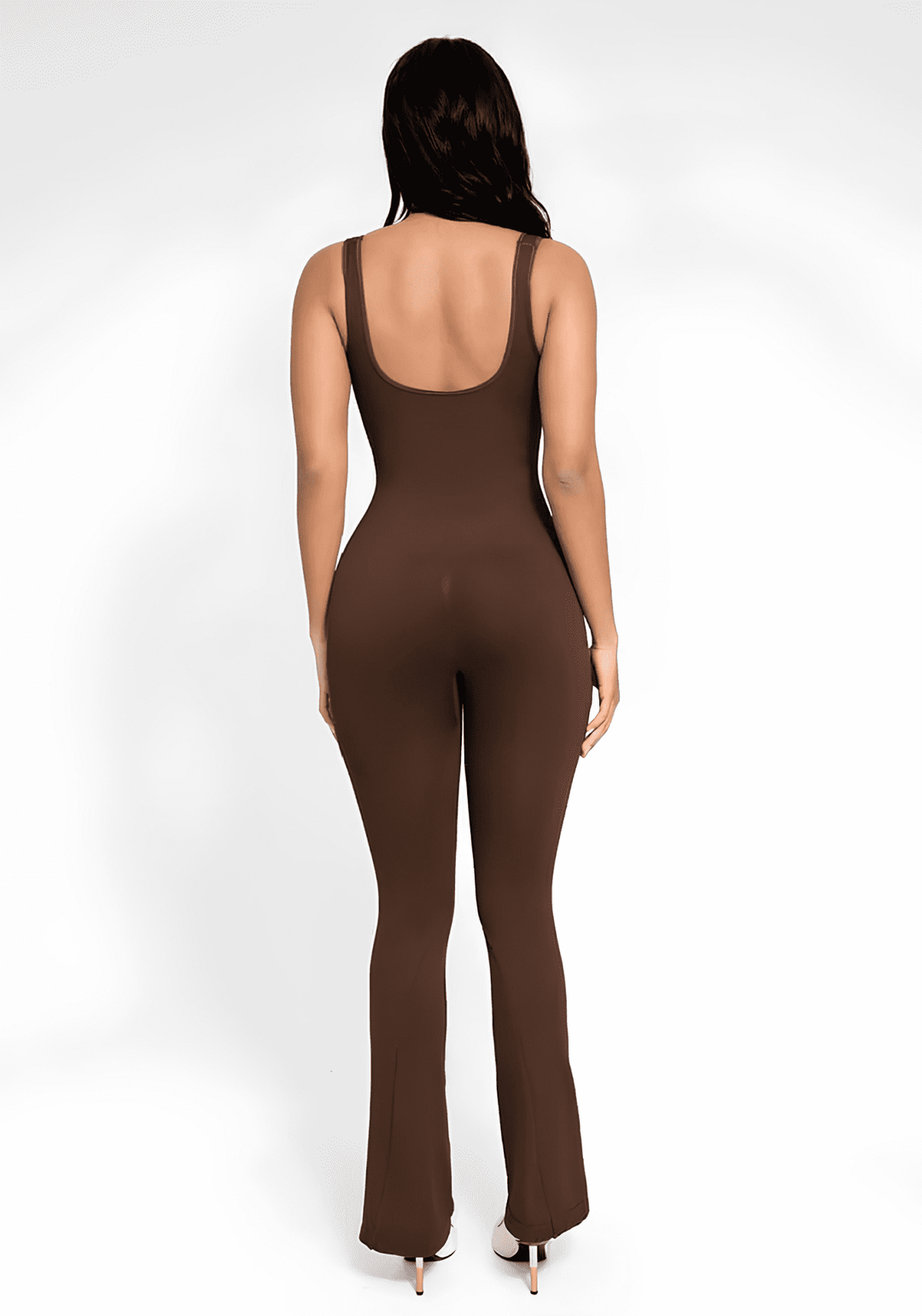 Flared Jumpsuit with Open Back