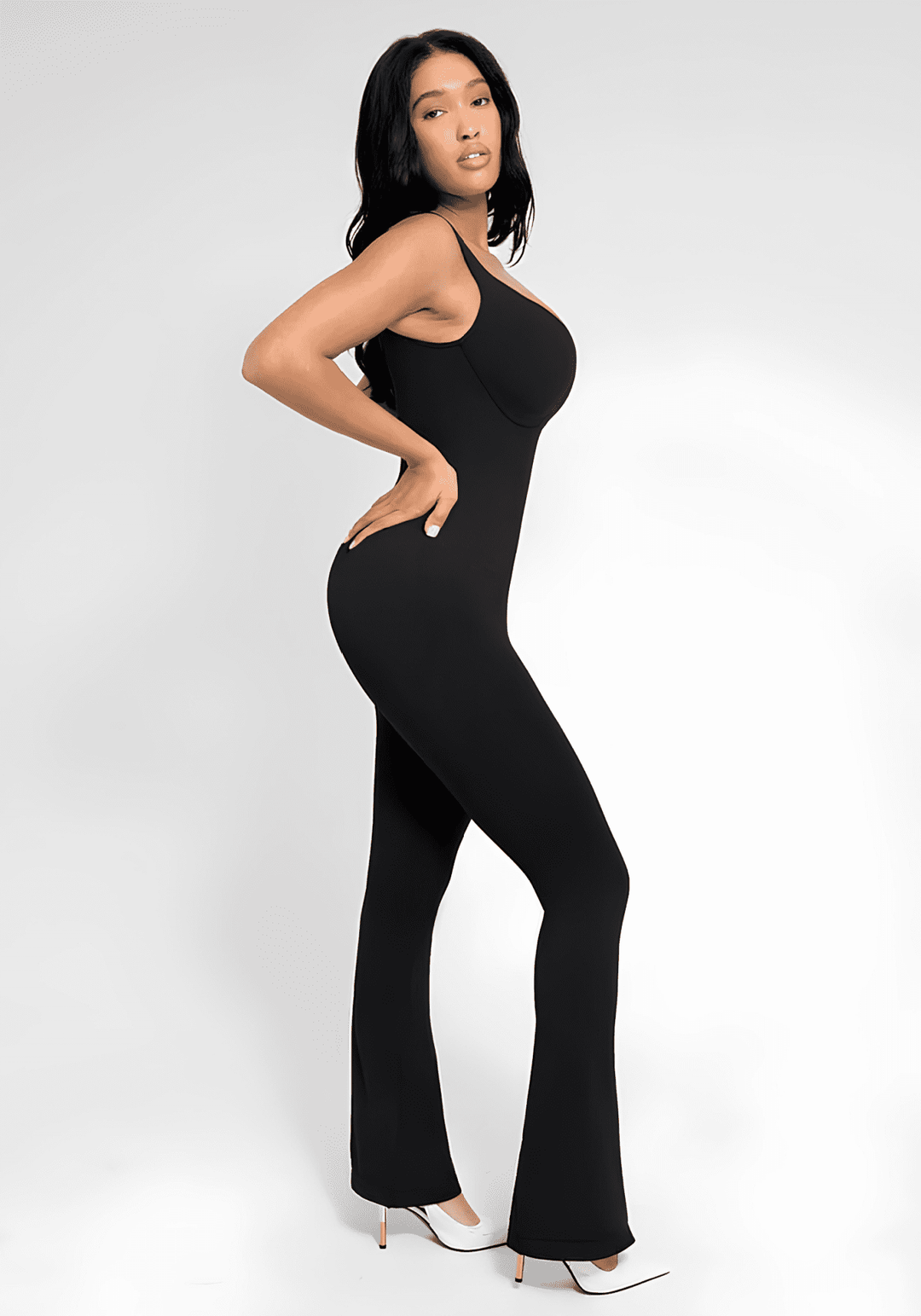 Flared Jumpsuit with Open Back
