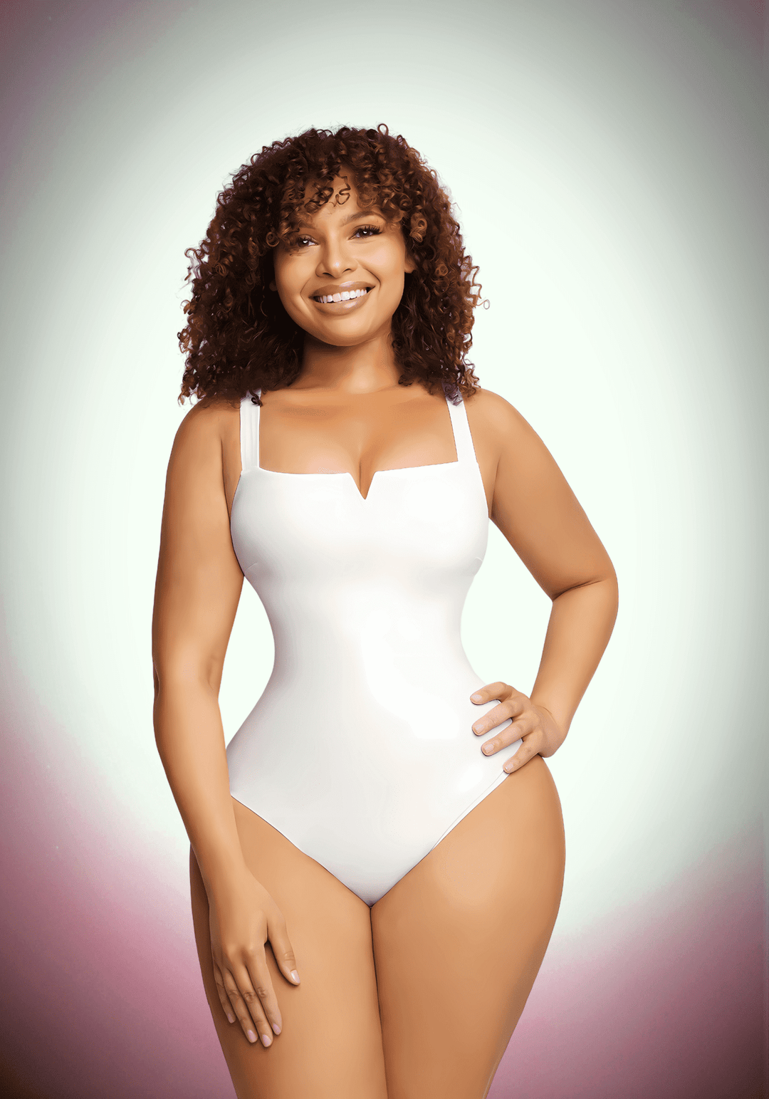 Square Collar Sculpt Bodysuit