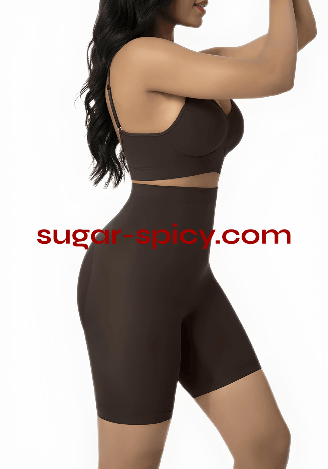 short dress shapewear for women featuring high-waist smoothing shorts under a fitted outfit