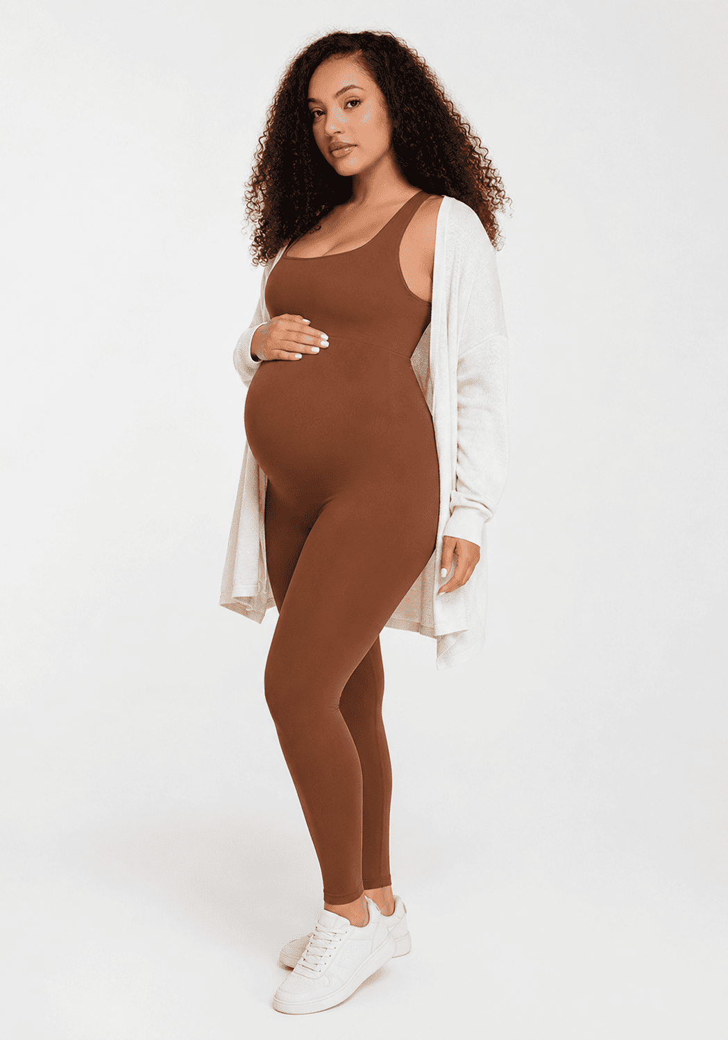 How to style a maternity catsuit for comfort, proportion and polish.