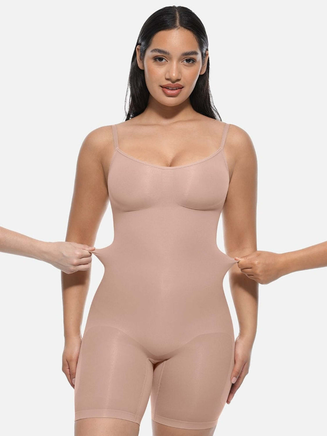 full body shaper bodysuit on woman for slimming support and smooth shaping under clothing