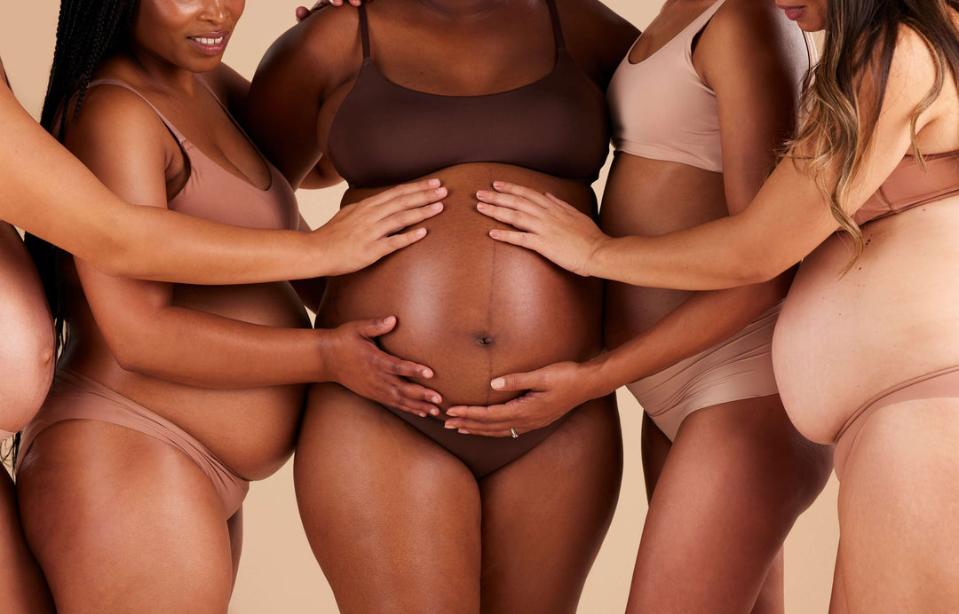 postpartum clothing for pregnant women in comfortable nude-toned maternity underwear