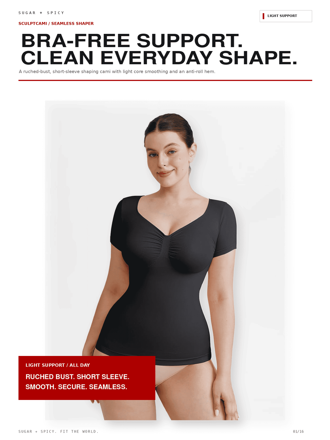 SculptCami Seamless Bust-Support Tummy-Control Camisole