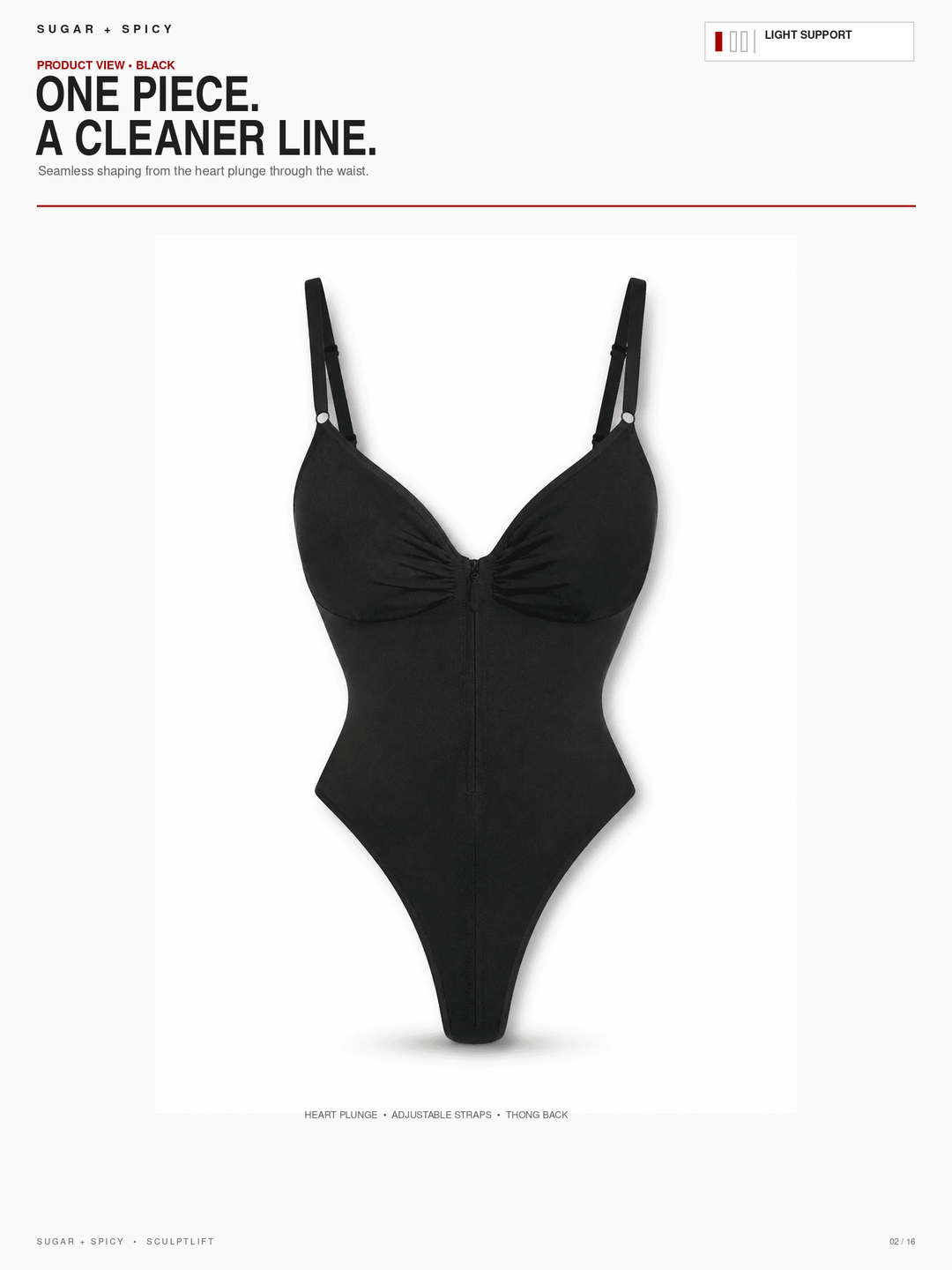 SculptLift Seamless Plunge Thong Bodysuit