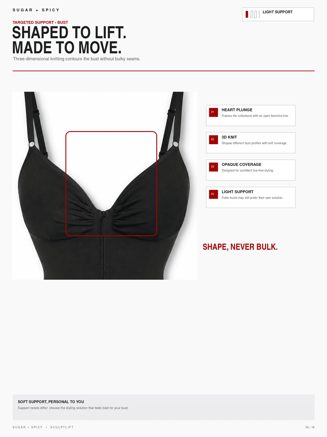 SculptLift Seamless Plunge Thong Bodysuit