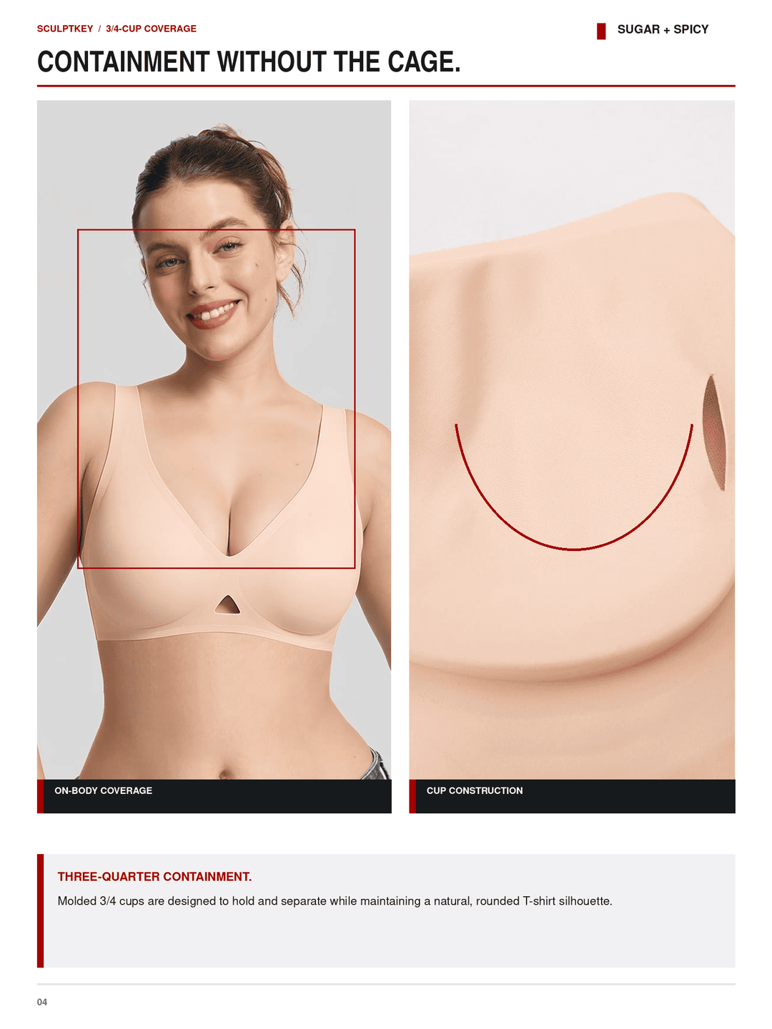 SculptKey Seamless Keyhole Wireless Medium-Support Bra