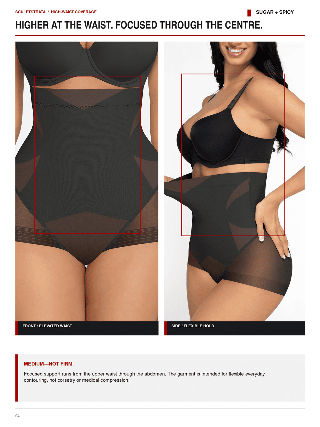 SculptStrata Medium-Support High-Waist Tummy-Control Shaping Brief