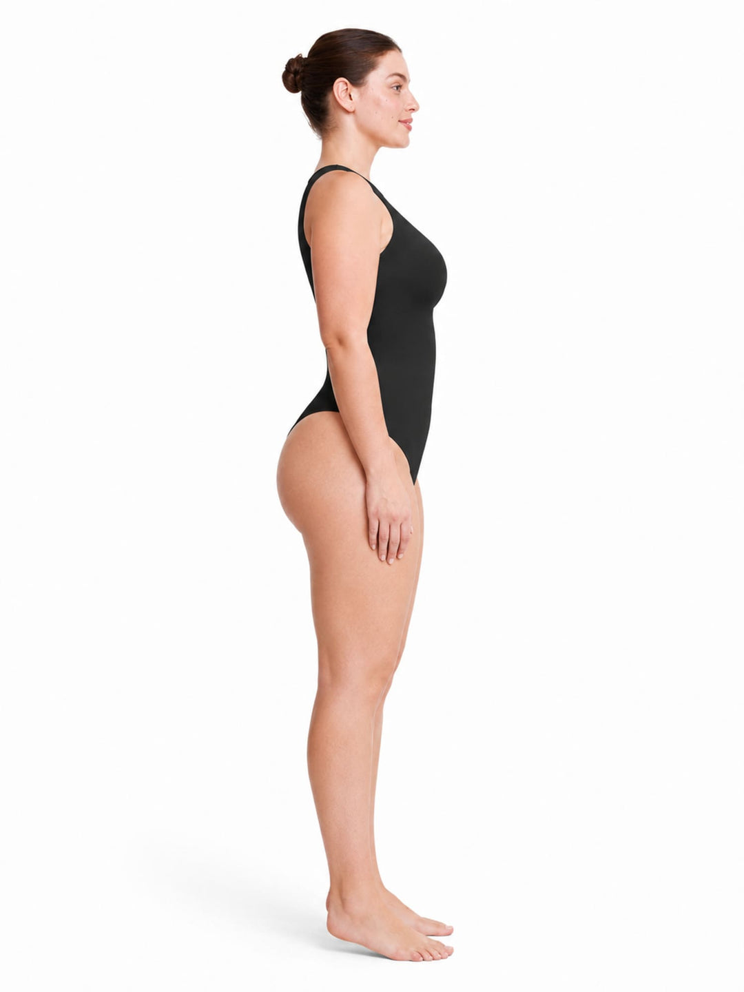 EcoSculpt Seamless Crew-Neck Tummy-Control Thong Bodysuit