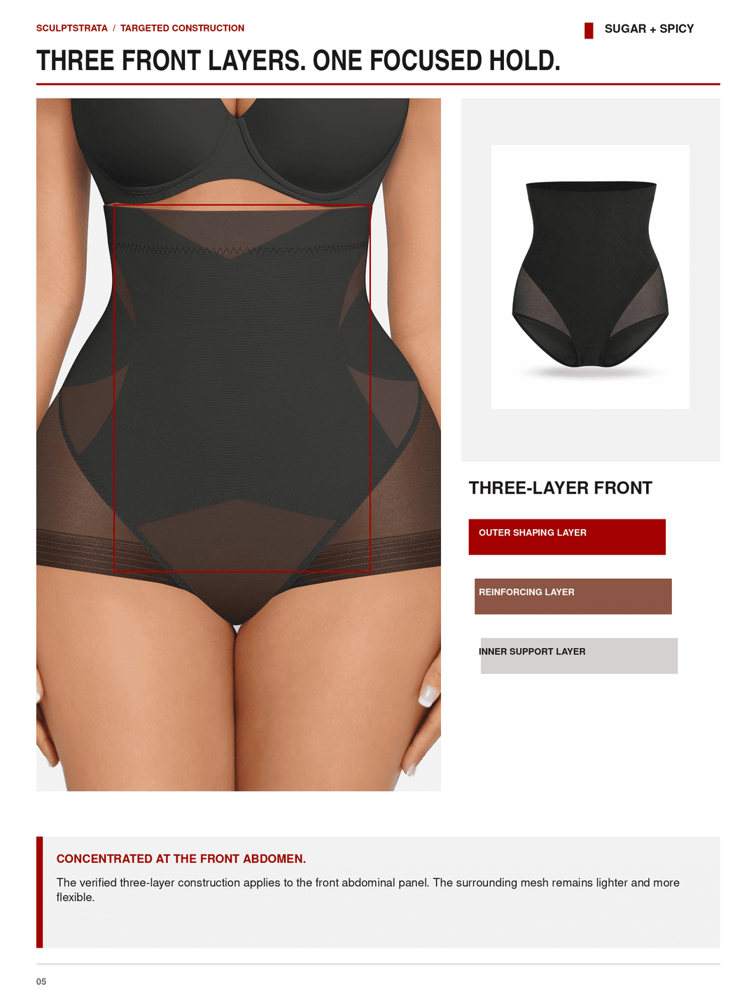 SculptStrata Medium-Support High-Waist Tummy-Control Shaping Brief