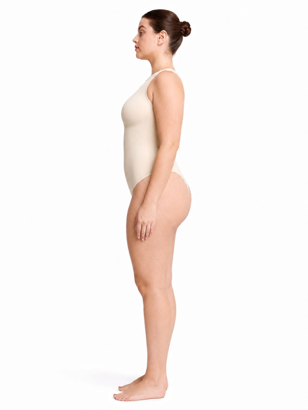 EcoSculpt Seamless Crew-Neck Tummy-Control Thong Bodysuit