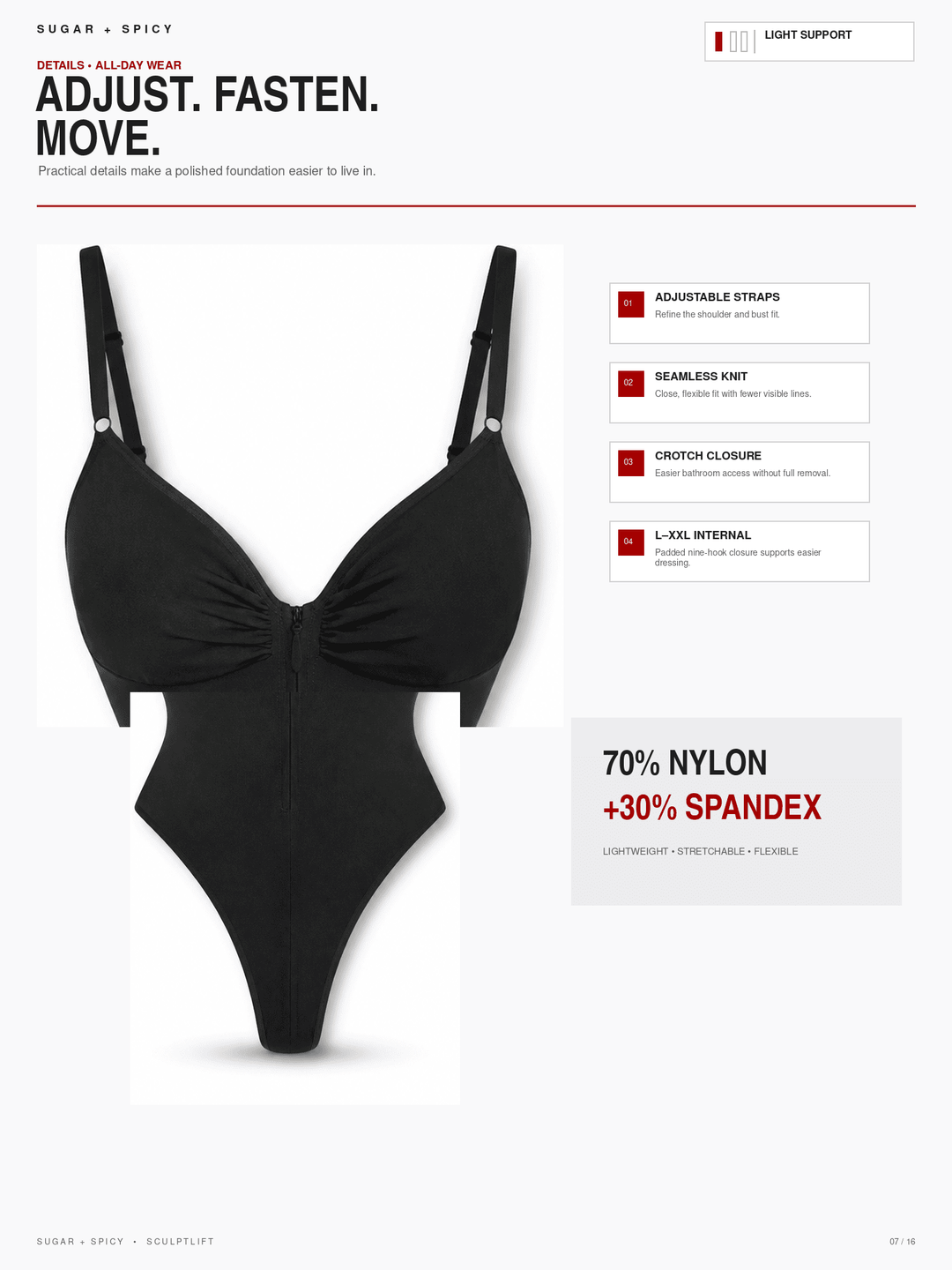 SculptLift Seamless Plunge Thong Bodysuit