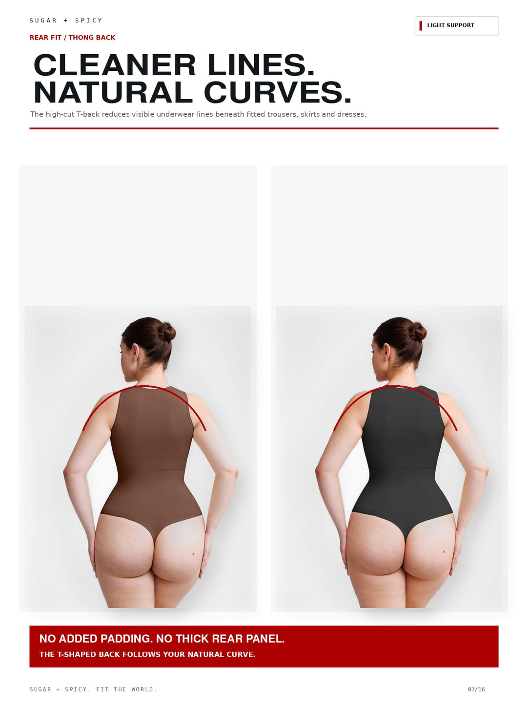 EcoSculpt Seamless Crew-Neck Tummy-Control Thong Bodysuit