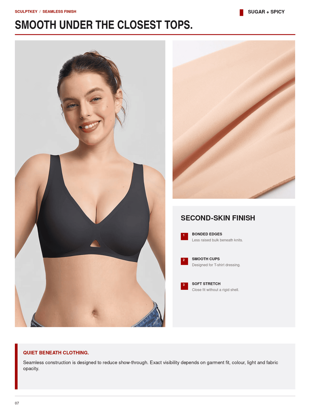 SculptKey Seamless Keyhole Wireless Medium-Support Bra