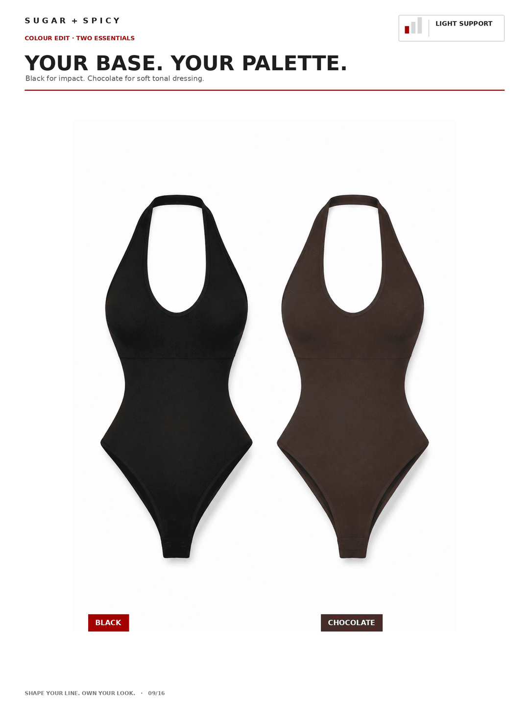 HalterSculpt Seamless Deep-V Halter Thong Bodysuit