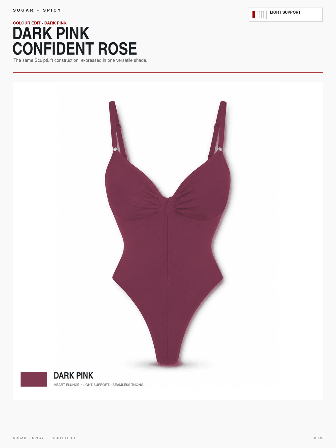 SculptLift Seamless Plunge Thong Bodysuit
