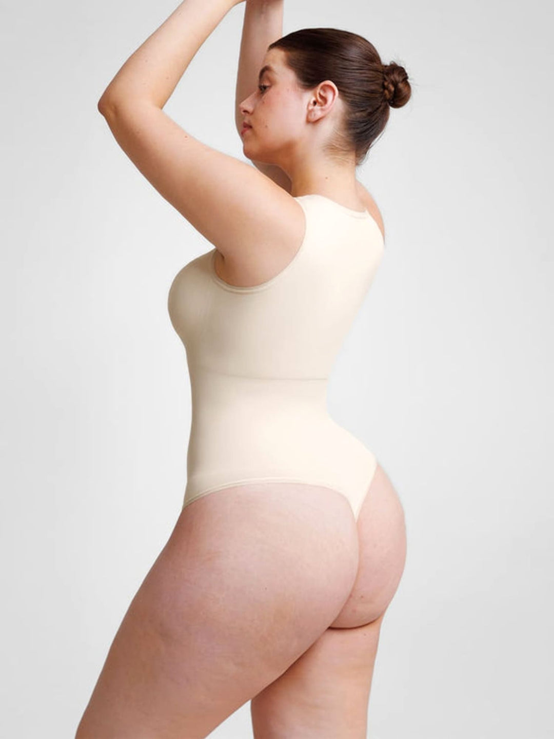 EcoSculpt Seamless Crew-Neck Tummy-Control Thong Bodysuit