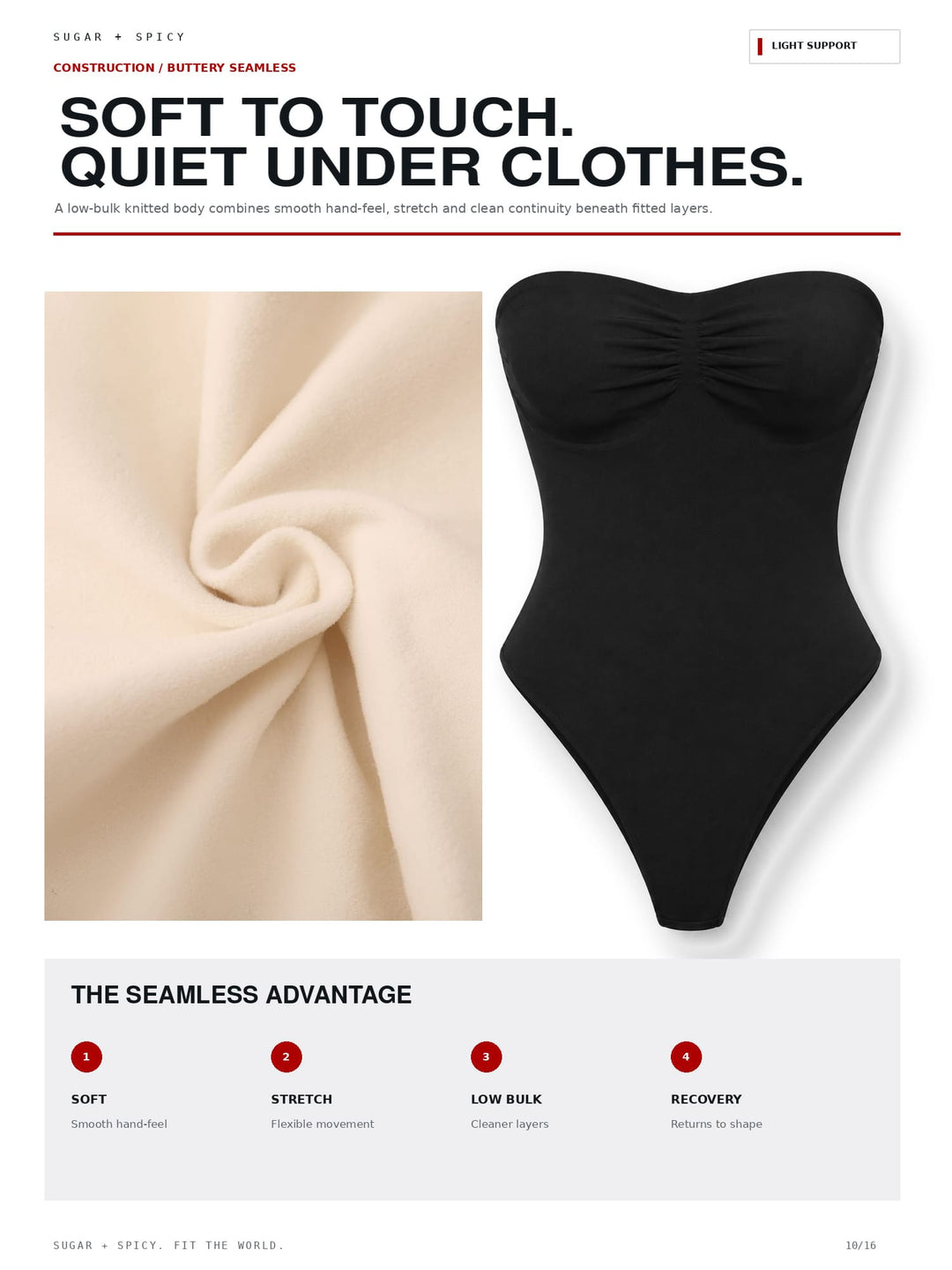 SculptBare Seamless Strapless Tummy-Control Thong Bodysuit