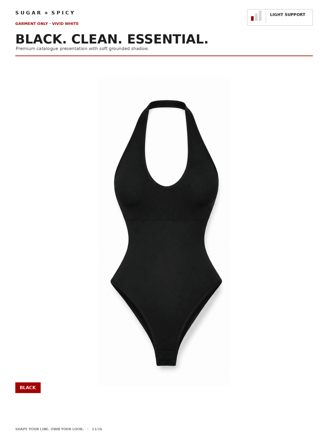 HalterSculpt Seamless Deep-V Halter Thong Bodysuit