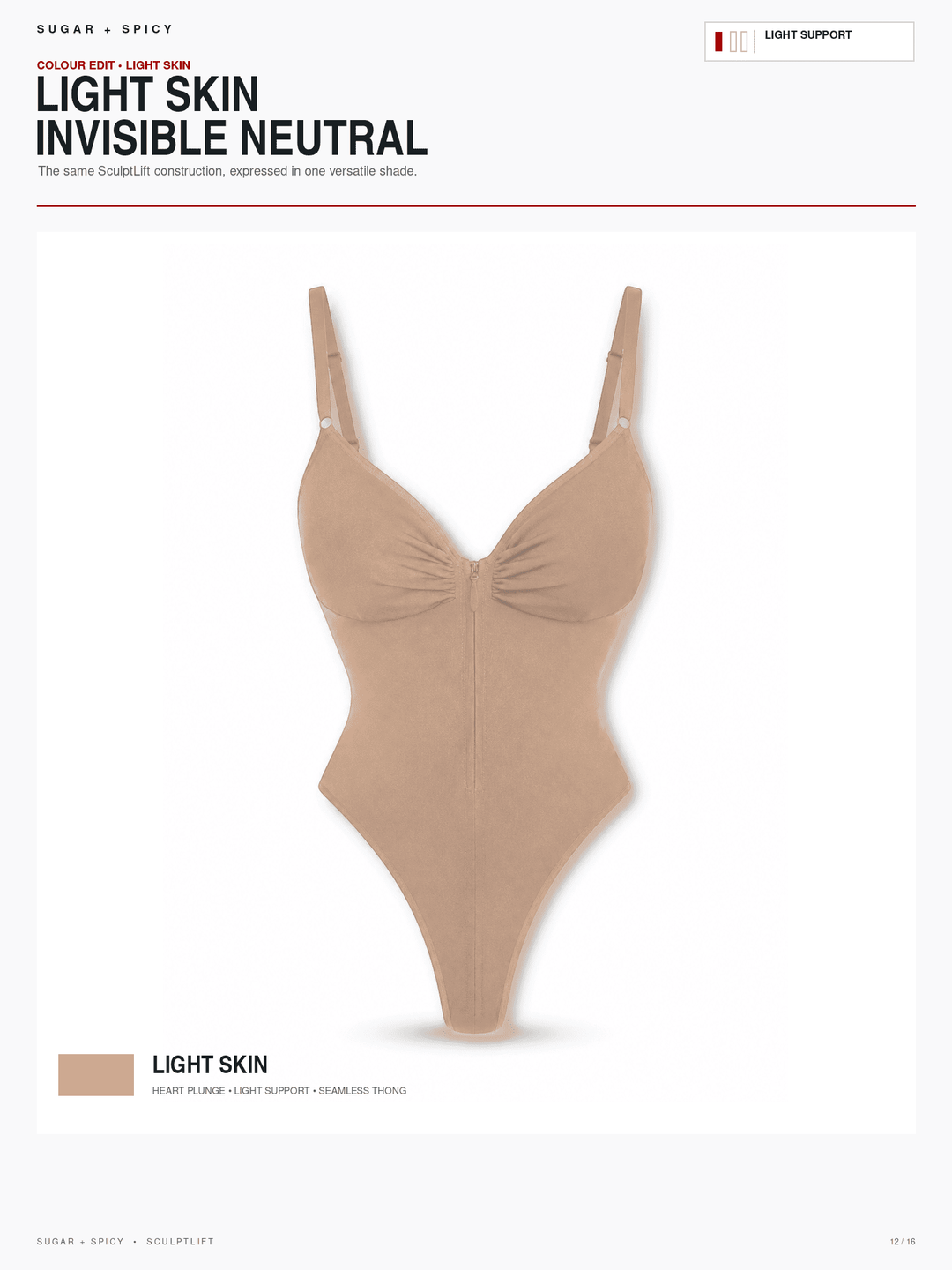 SculptLift Seamless Plunge Thong Bodysuit