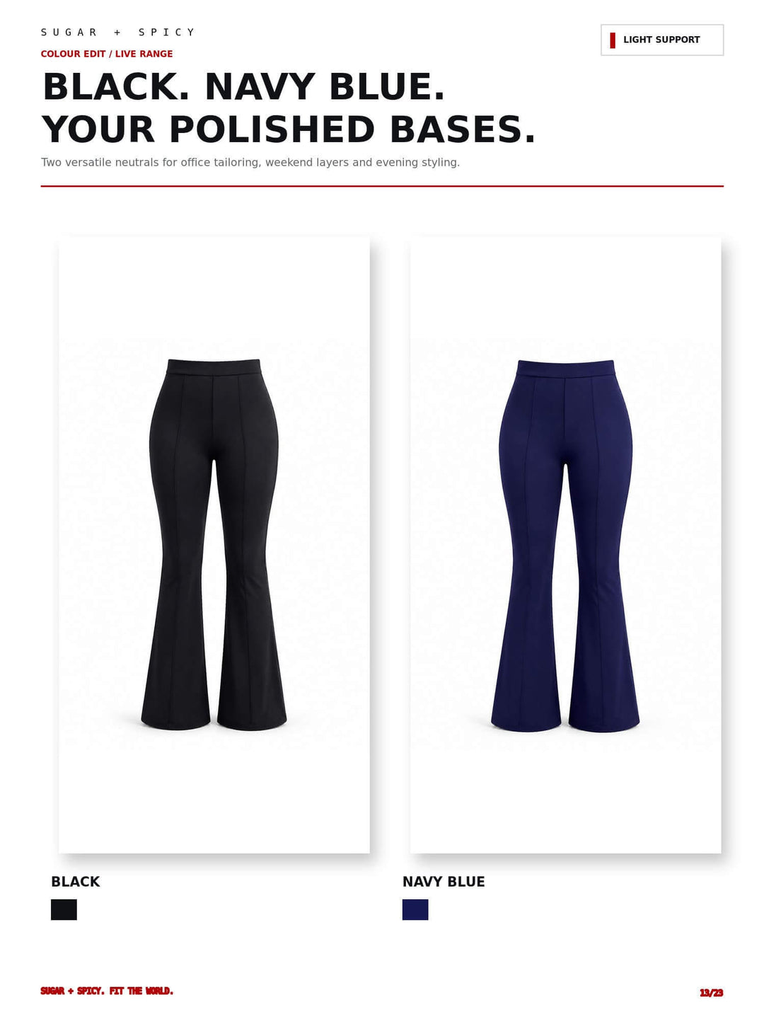 A color range graphic for women&