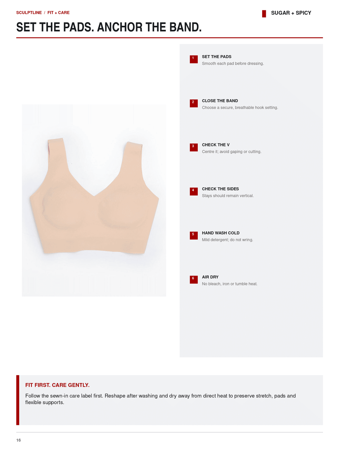 SculptLine Seamless V-Neck Mid-Support Longline Bra