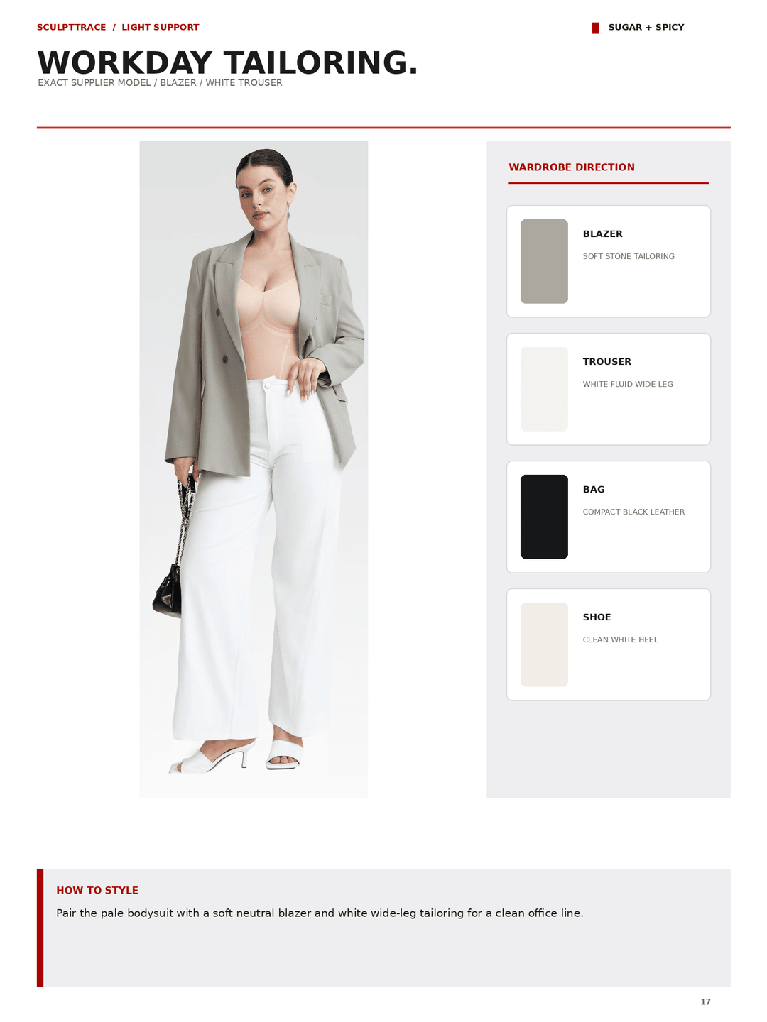 A fashion catalog page titled &