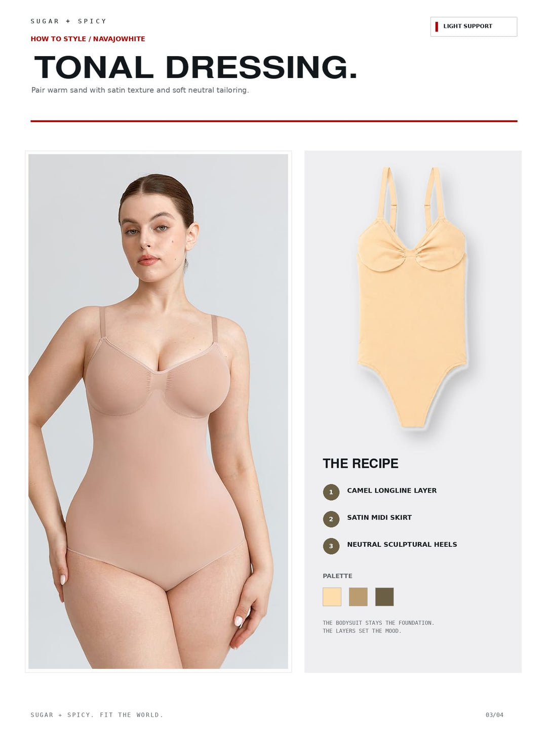 A fashion catalog page titled &