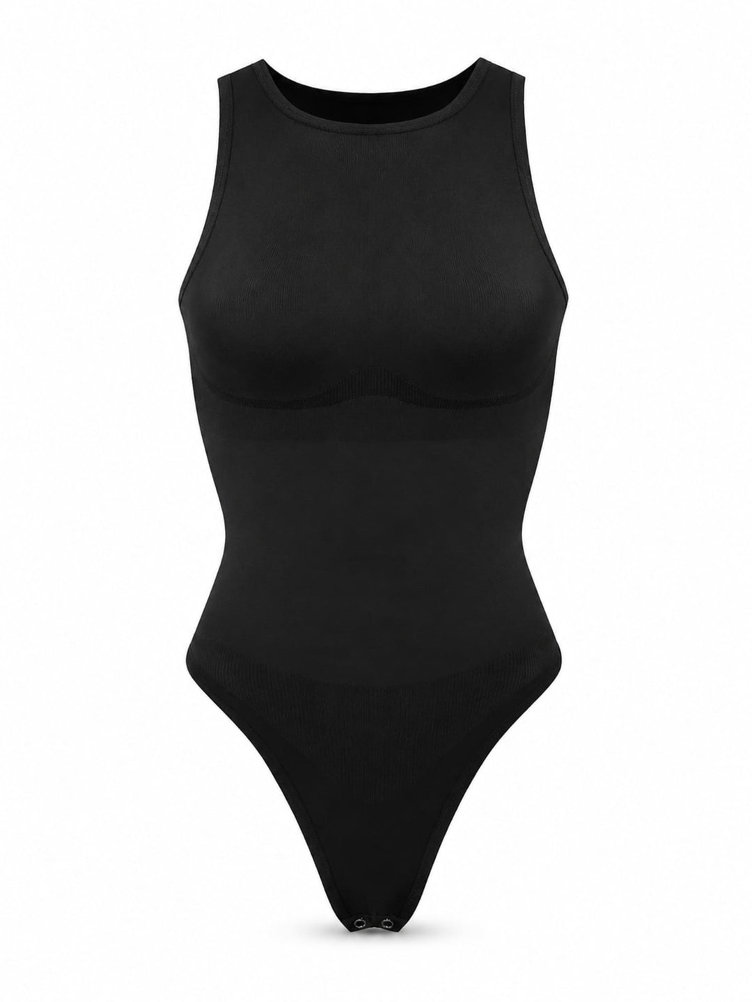 EcoSculpt Seamless Crew-Neck Tummy-Control Thong Bodysuit