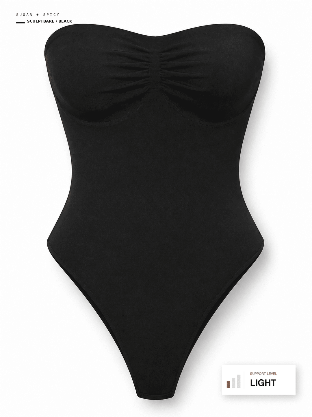 SculptBare Seamless Strapless Tummy-Control Thong Bodysuit