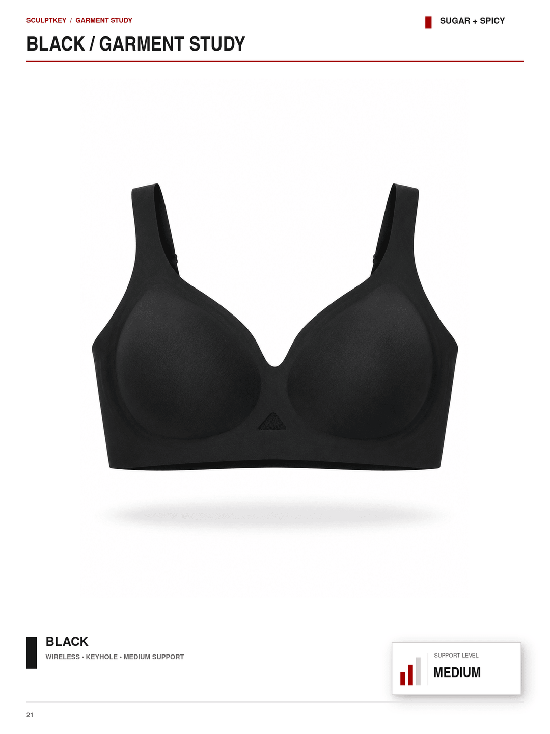 SculptKey Seamless Keyhole Wireless Medium-Support Bra