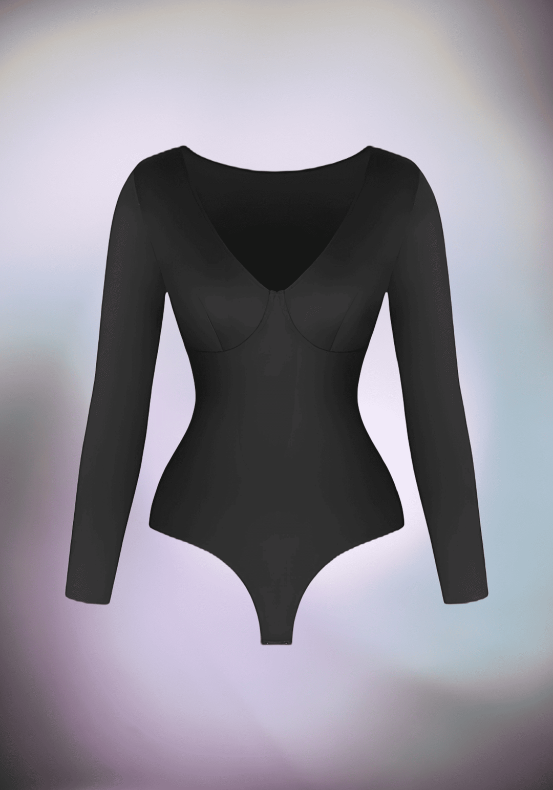 Sculpting V-Neck Long Sleeve Bodysuit